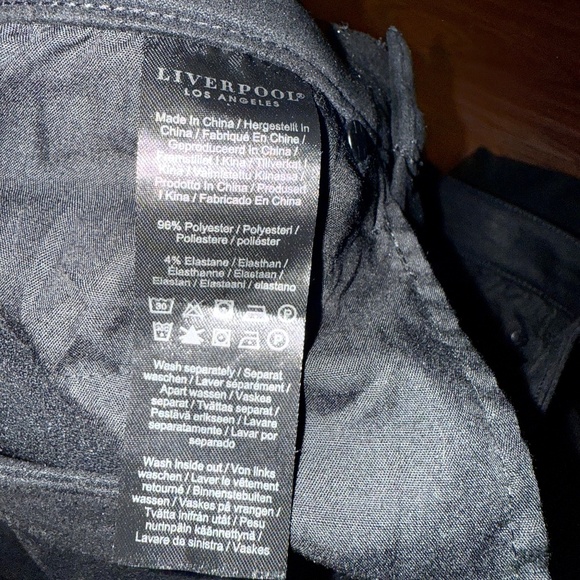 Liverpool Los Angeles Comfy Black Pants Size 30 - Picture 5 of 5